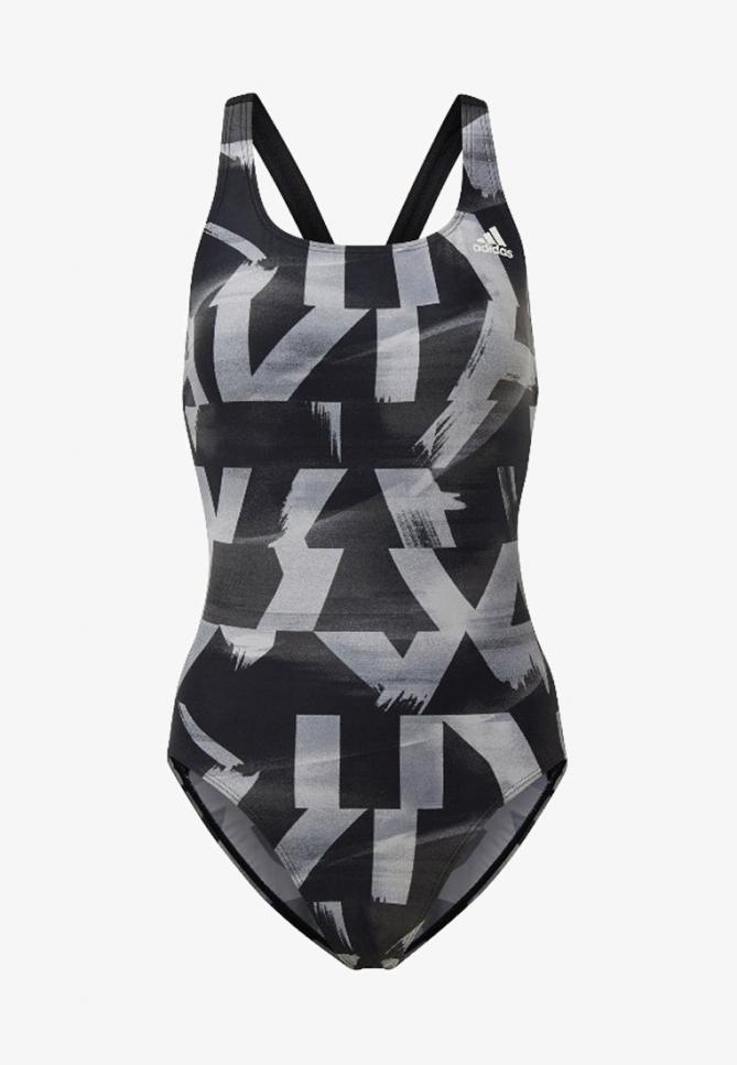 Moda mare | Athly X Graphic Swimsuit Black/Grey | adidas Performance Donna