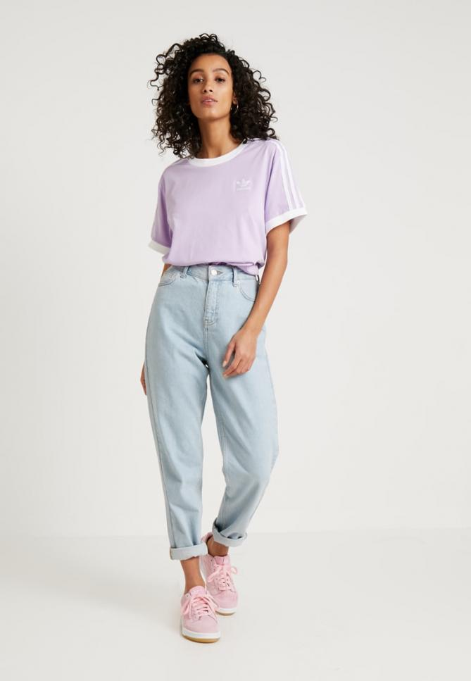 T-Shirt & Top | STRIPES TEE Purple Glow | adidas Originals Donna